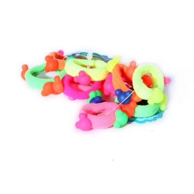 Fuzzy Hair Rope With Cartoon Portraits For Children Hair Decoration